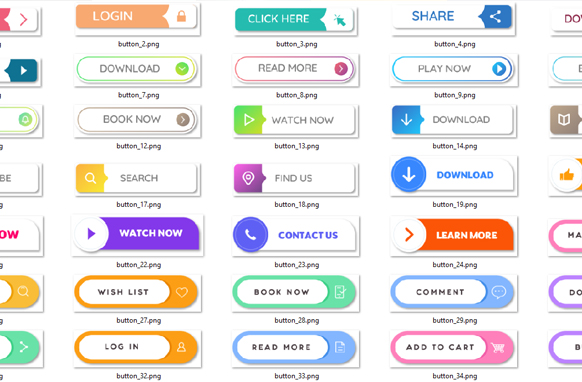 Transparent Call to Action Buttons – Images with Resell Rights